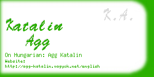 katalin agg business card